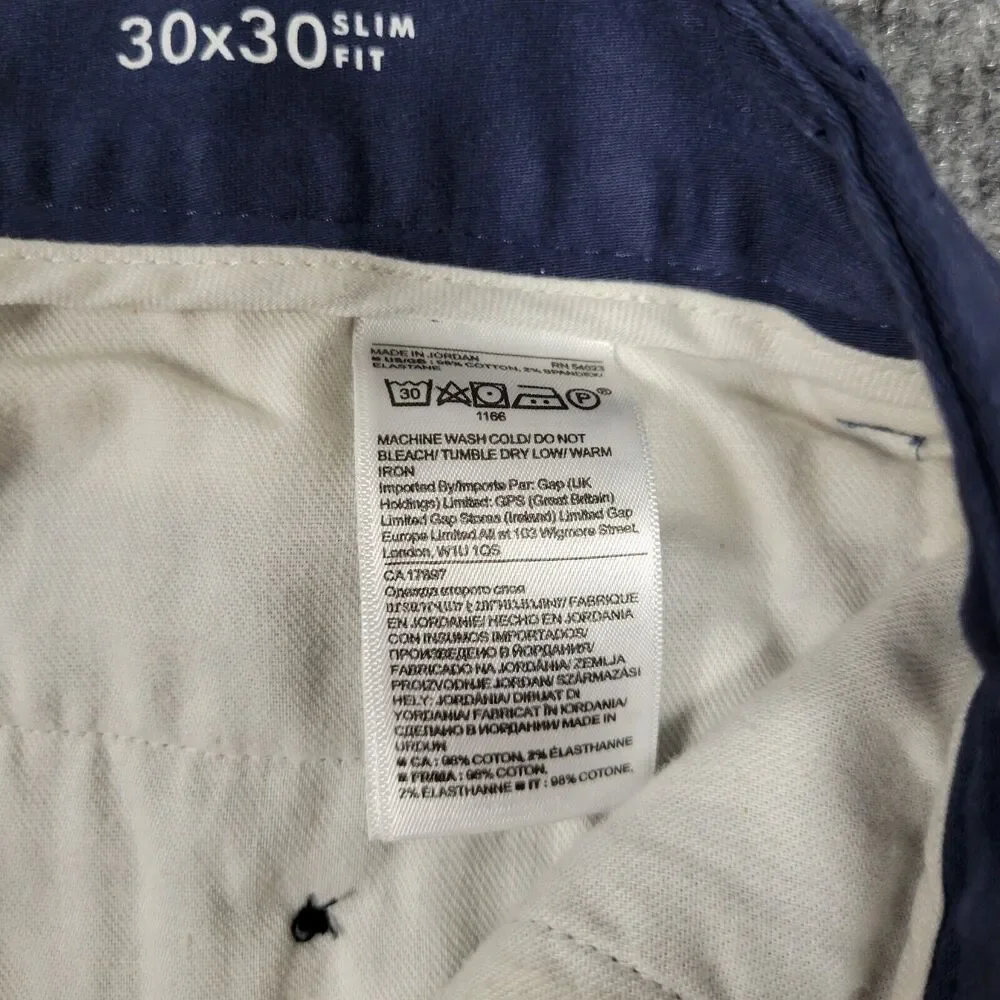 BANANA REPUBLIC 529454 Blue Traveler Slim Fit Pants SIZE 30x30 ACTUAL 31x28